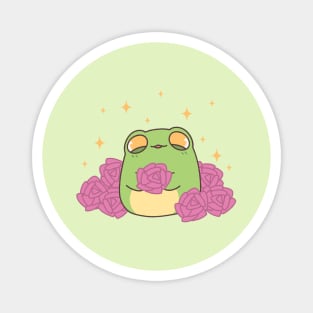 The Frog and The Rose (Pink) Magnet